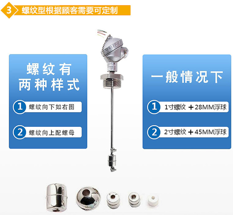 消防池用浮球液位計(jì)螺紋分類(lèi)圖