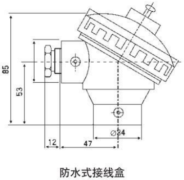 貴金屬熱電偶防水式接線盒圖